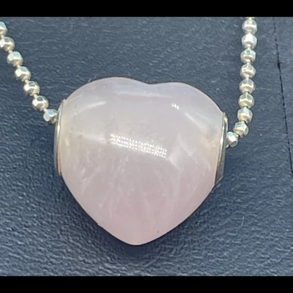 Thomas Sabo Rose Quartz Necklace and Earrings Set. - Picture 2 of 3